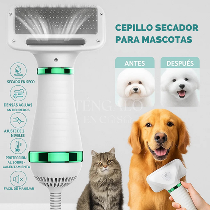 Cepillo Secador para Mascotas
